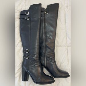 Adrienne Vittadini knee high leather boots 8.5